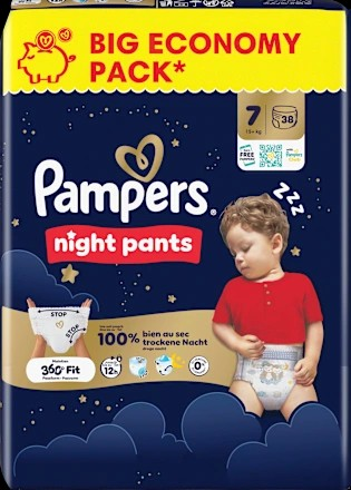 Baby Pants Night Gr. 7 (15+ kg) Big Pack, 38 St