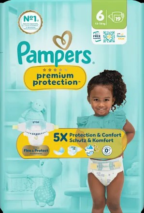 Windeln Premium Protection Gr. 6 XL (13-18 kg), 19 St