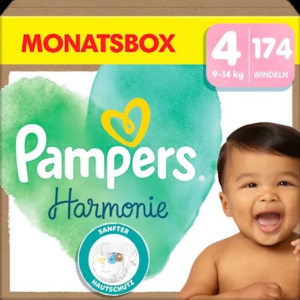 Windeln Harmonie Gr.4 Maxi (9-14 kg), Monatsbox, 174 St