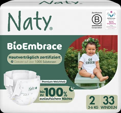 Windeln BioEmbrace Gr. 2 (3-6 kg), 33 St