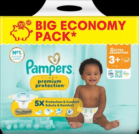 Windeln Gr. 3+ (7-11 kg) Big Pack, 64 St
