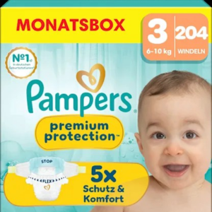 Windeln Gr. 3 Midi (6-10 kg) Monatsbox, 204 St