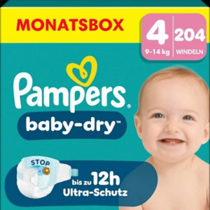 Windeln Gr. 4 Maxi (9-14 kg) Monatsbox, 204 St