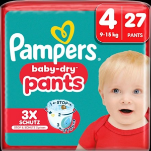 Baby Pants Baby Dry Gr.4 Maxi (9-15 kg), 27 St
