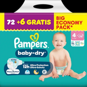 Windeln baby-dry Gr. 4 (9-14 kg) Big Economy Pack, 78 St
