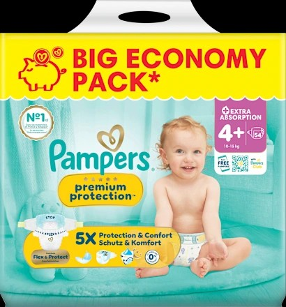 Windeln Gr. 4+ (10-15 kg) Big Pack, 54 St