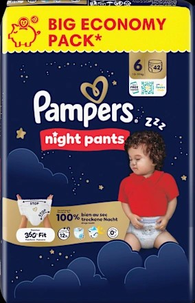 Baby Pants night Gr. 6 (13-19 kg) Big Pack, 42 St