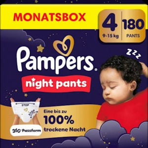 Baby Pants Night Gr. 4 (9-15 kg) Monatsbox, 180 St