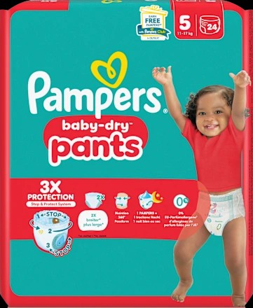 Baby Pants Baby Dry Gr. 5 Junior (11-17 kg), 24 St