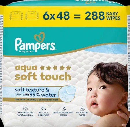 Feuchttücher aqua soft touch (6×48 St), 288 St