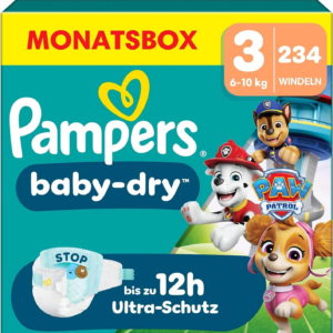 Windeln Baby Dry Gr.3 (6-10 kg) Paw Patrol, Monatsbox, 234 St