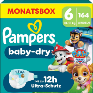 Windeln Baby Dry Gr.6 (13-18 kg) Limited Edition Paw Patrol, Monatsbox, 164 St