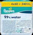 Feuchttücher 99 % water (4×60 St), 240 St