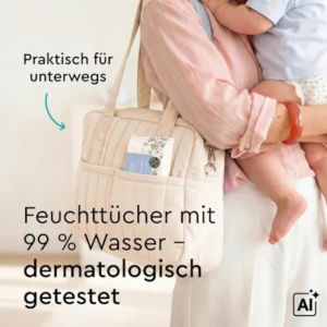 Feuchttücher mit 99 % Wasser, 60 St