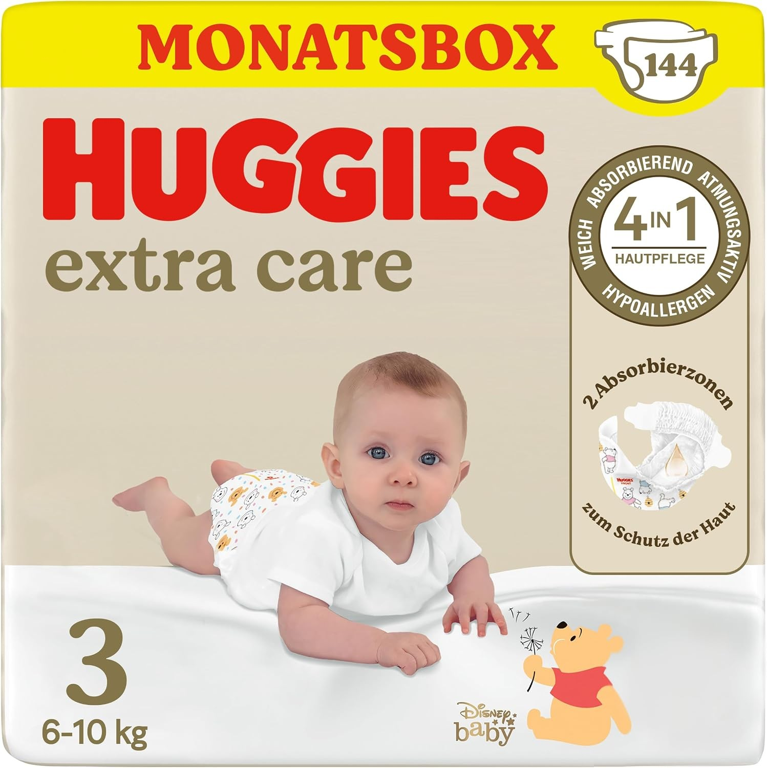 Windeln extra care Gr. 3 (6-10 kg) Disney, 144 St