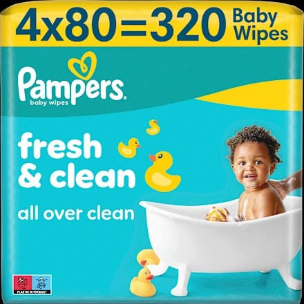 Feuchttücher Fresh & Clean (4×80 St), 320 St