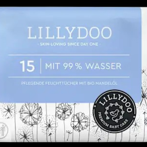 Feuchttücher mit 99% Wasser, Reisegröße, 15 St