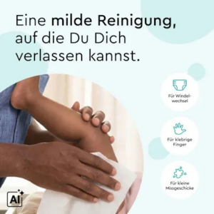Feuchttücher mit 99 % Wasser, 60 St