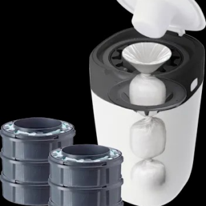 Windeleimer Twist & Click Sangenic, inklusive 6x Nachfüllpacks, weiß, 1 St