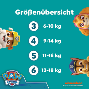 Windeln Baby Dry Gr.5 (11-16 kg) Limited Edition Paw Patrol, Monatsbox, 186 St
