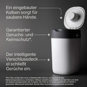 Windeleimer Twist & Click inkl. 12 Nachfüllkassetten, weiß, 1 St