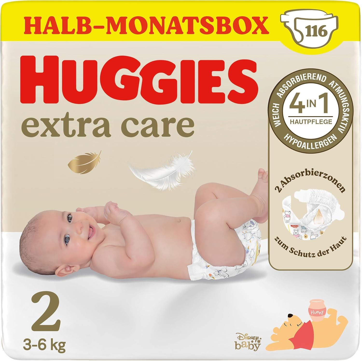 Windeln Newborn extra care Gr. 2 (3-6 kg) Disney, 116 St