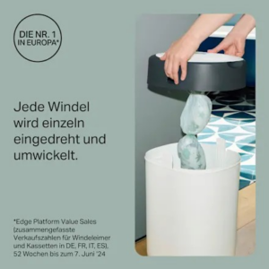 Windeleimer Twist & Click Sangenic, inklusive 6x Nachfüllpacks, weiß, 1 St
