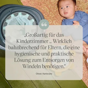 Windeleimer Twist & Click inkl. 12 Nachfüllkassetten, weiß, 1 St