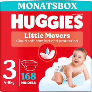 Windeln Little Movers Gr. 3 (4-9 kg), 168 St