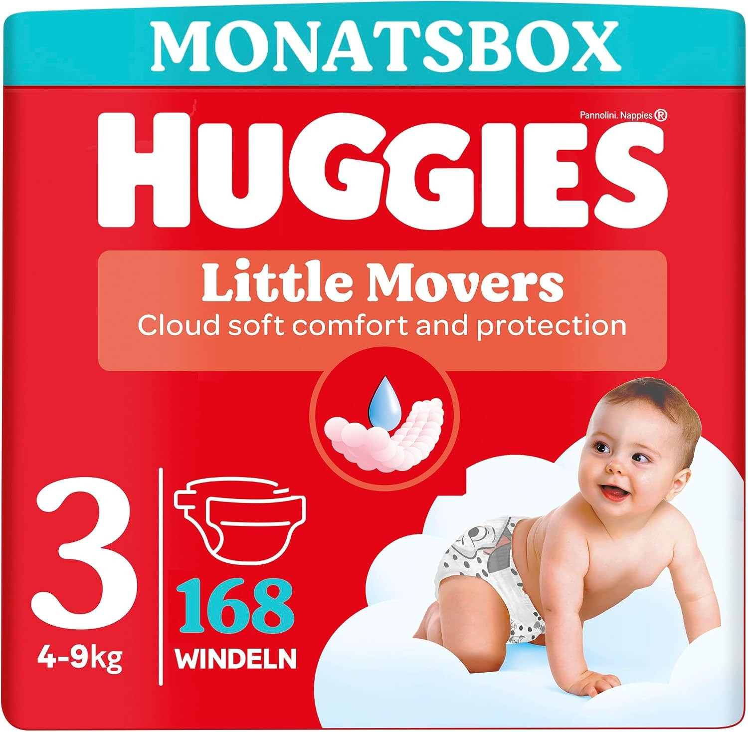 Windeln Little Movers Gr. 3 (4-9 kg), 168 St