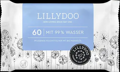 Feuchttücher mit 99 % Wasser, 60 St