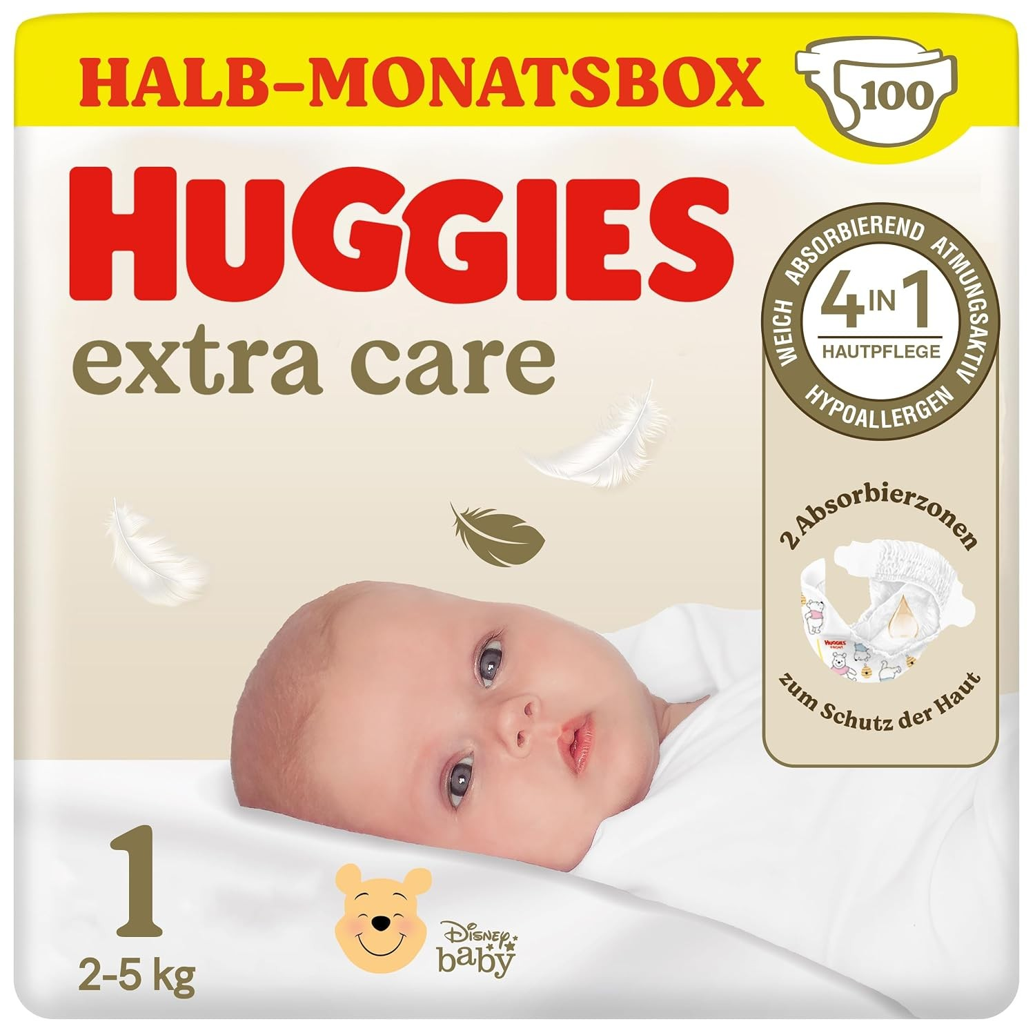 Windeln Newborn extra care Gr. 1 (2-5 kg) Disney, 100 St